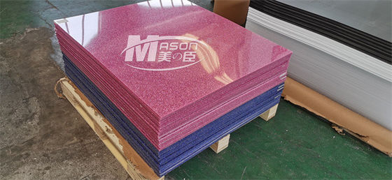 Colorful Pink Gold Blue Perspex Glitter Plastic Sheets 25mm