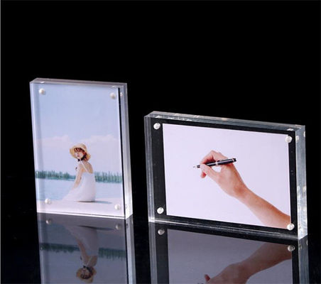 Transparent Crystal Custom Acrylic Fabrication 20mm Acrylic Photo Frame