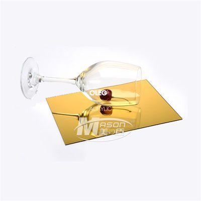 4X8ft Cutting Customized Gold Mirror Acrylic Sheet For Widely Decorations