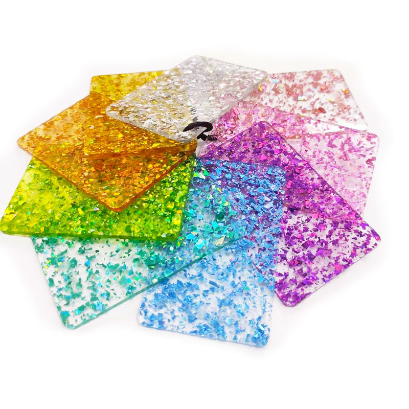 100% Virgin PMMA Rigid Colorful Glitter Acrylic Sheet 2mm 3mm 5mm