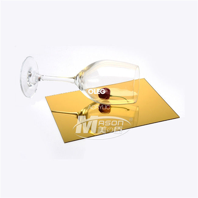 4X8ft Cutting Customized Gold Mirror Acrylic Sheet For Widely Decorations