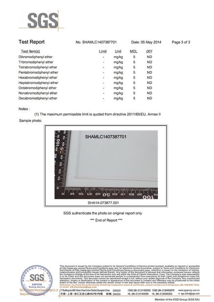 China Shanghai Kingscope New Material Co., Ltd. certification